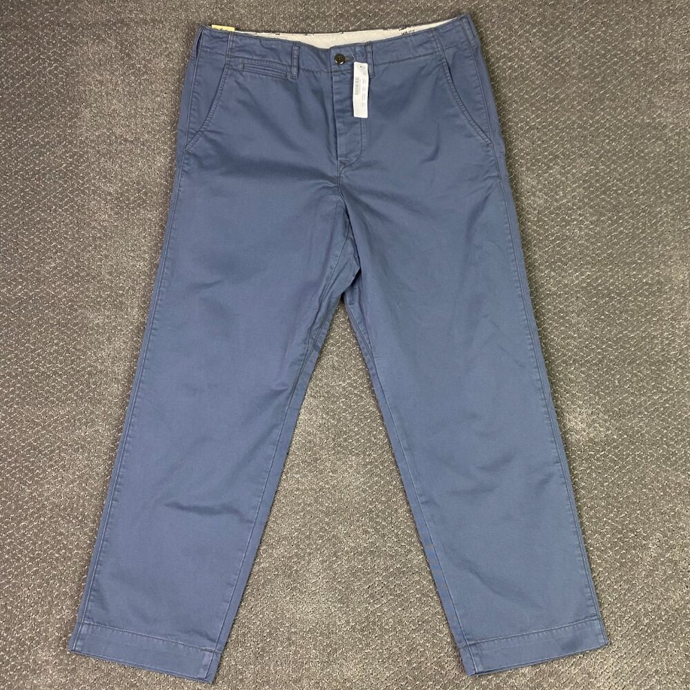 Wallace & Barnes Officer's Chino Pants Men's 35 x 32 Fit 36x30 Blue Field Cotton